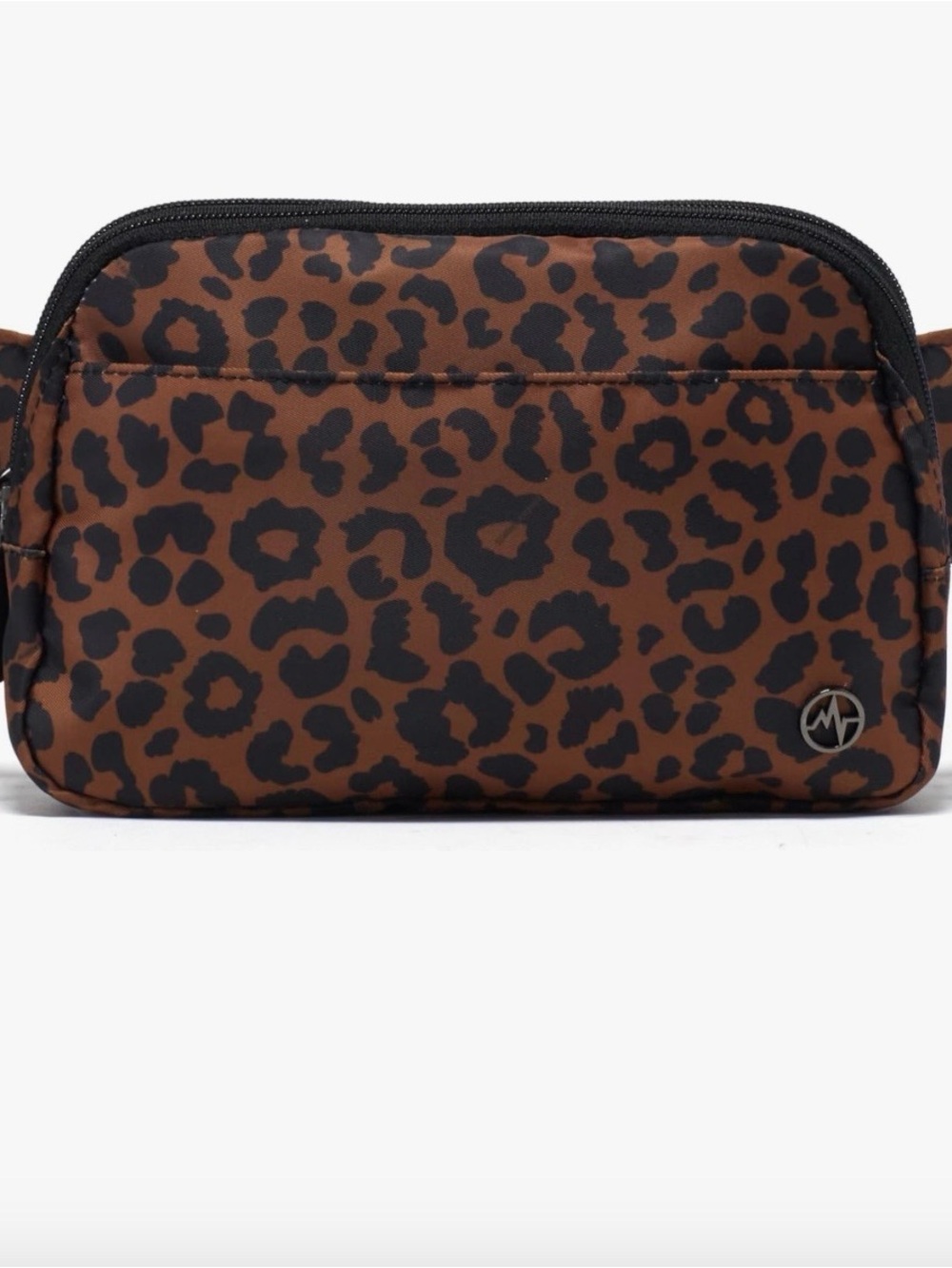 Leopard Print Crossbody Pouch - Brown & Black
